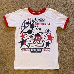 Mickey Mouse Kids T-Shirt - White with Red Accents